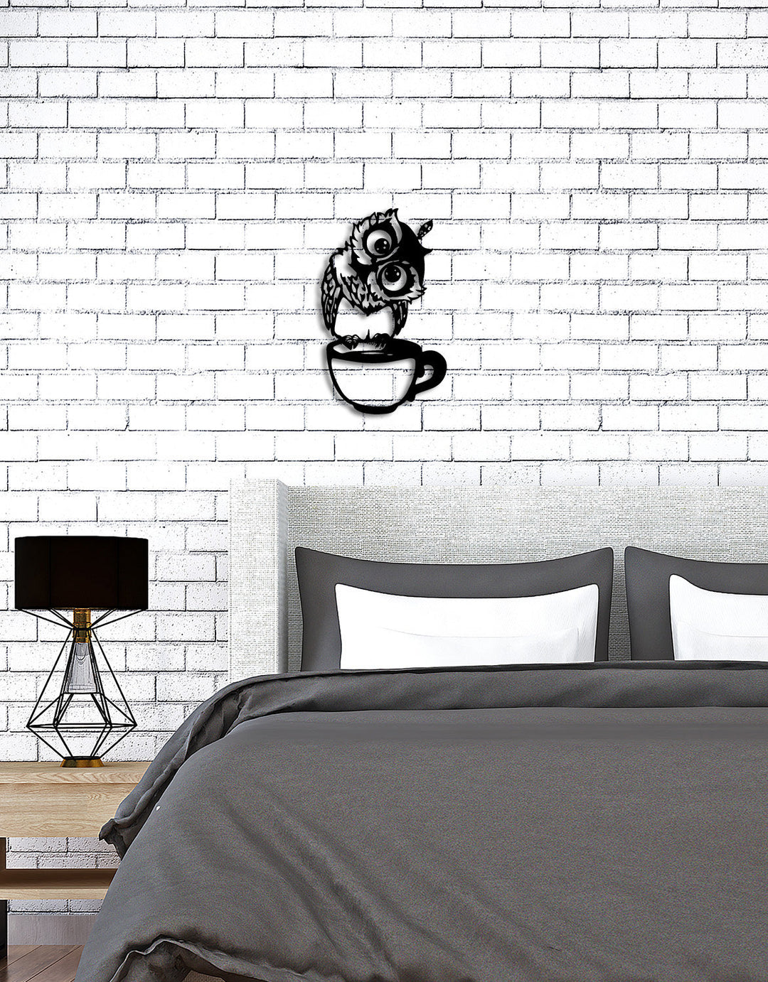 Coffee Owl | Metalen Wanddecoratie