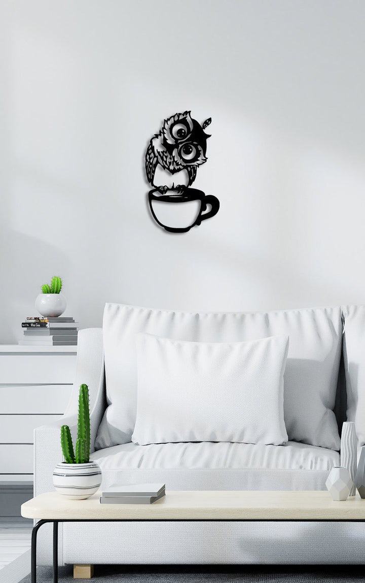 Coffee Owl | Metalen Wanddecoratie