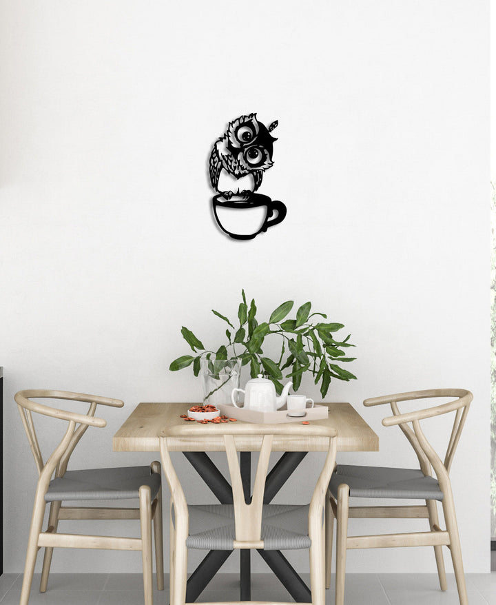 Coffee Owl | Metalen Wanddecoratie