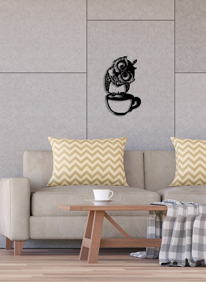 Coffee Owl | Metalen Wanddecoratie
