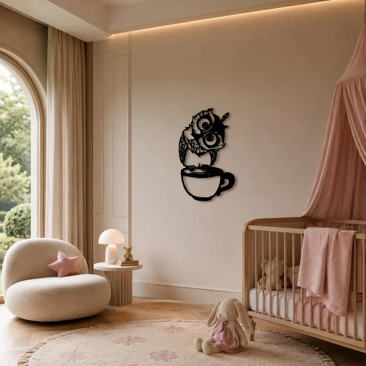 Coffee Owl | Metalen Wanddecoratie
