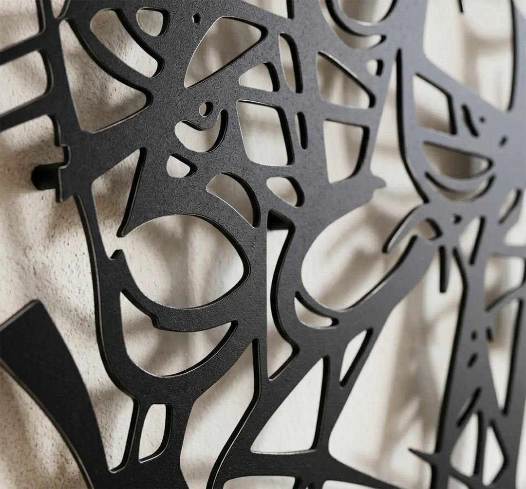 Abstract Jester 3D shadow effect geometric wall decor