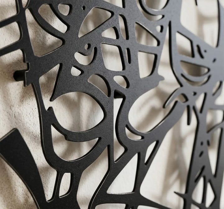 Abstract Jester 3D shadow effect geometric wall decor