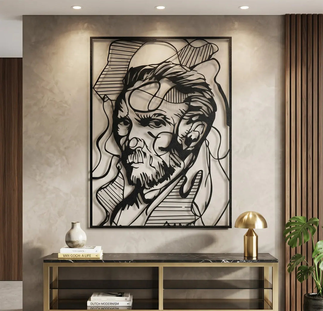 Artistiek portret wanddecoratie voor woonkamer Vincent van Gogh