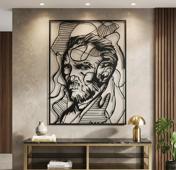 Artistiek portret wanddecoratie voor woonkamer Vincent van Gogh
