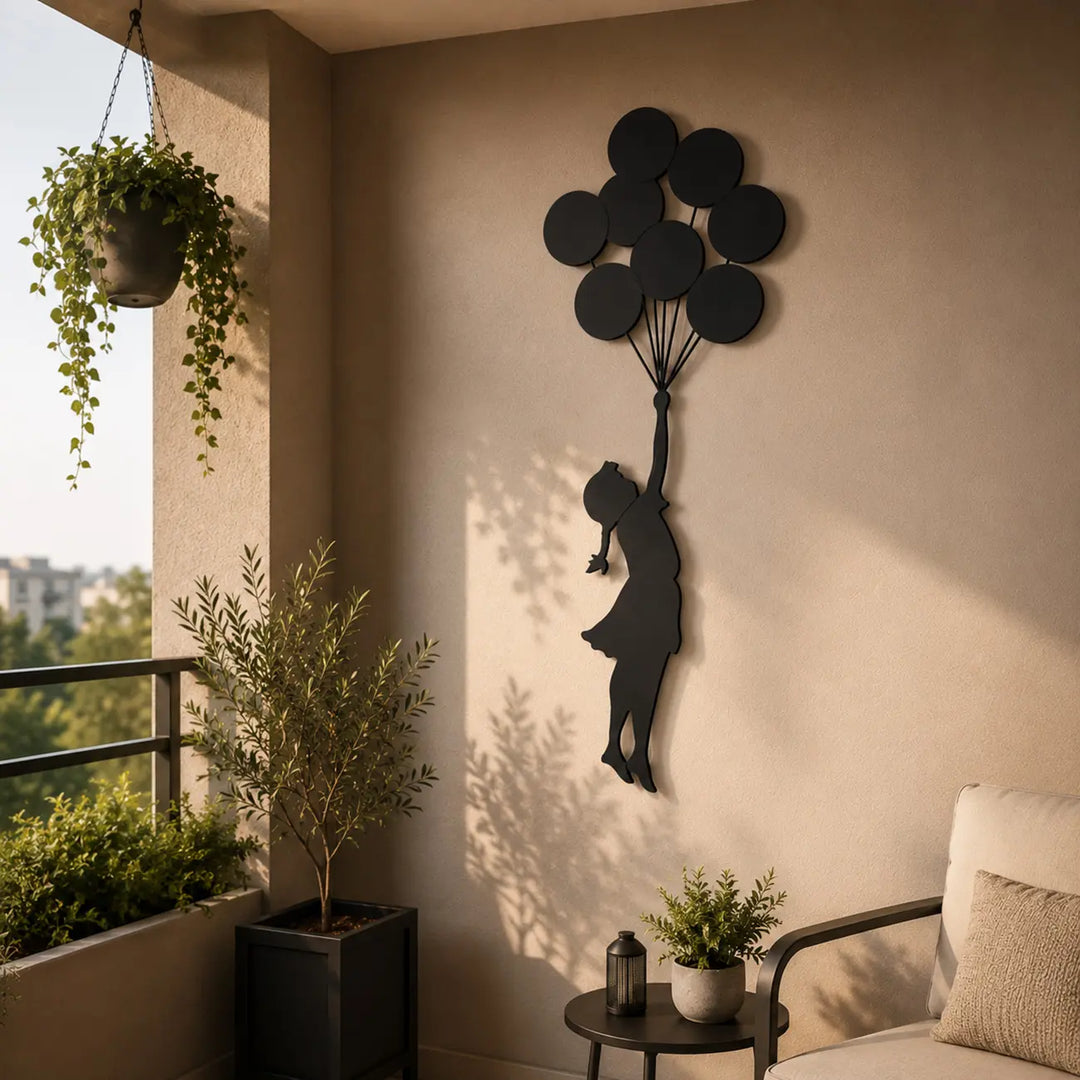 Maak je balkon extra sfeervol en dromerig met deze metalen wanddecoratie. Perfect voor muren op een overdekt balkon.