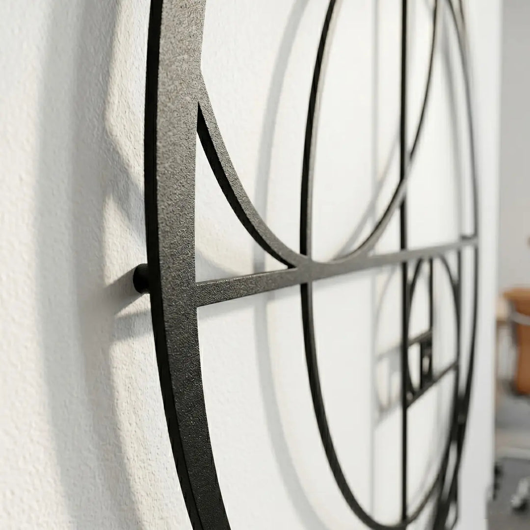 Golden ratio fibonacci metal wall art 3D shadow effect