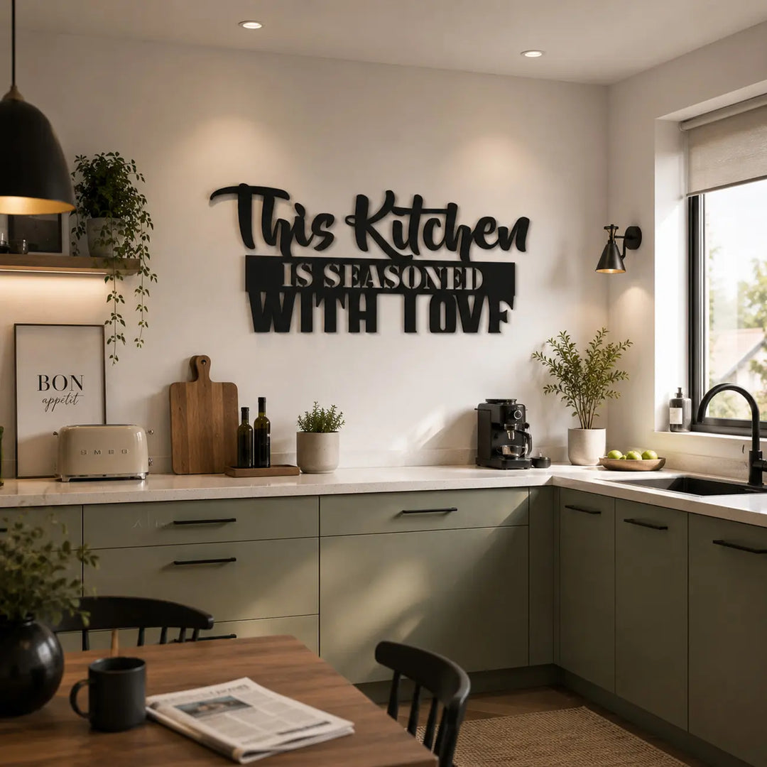 Inspirerende metalen wandkunst voor de horeca. Een prachtige en gastvrije decoratie voor een kookstudio, restaurant of professionele keuken.