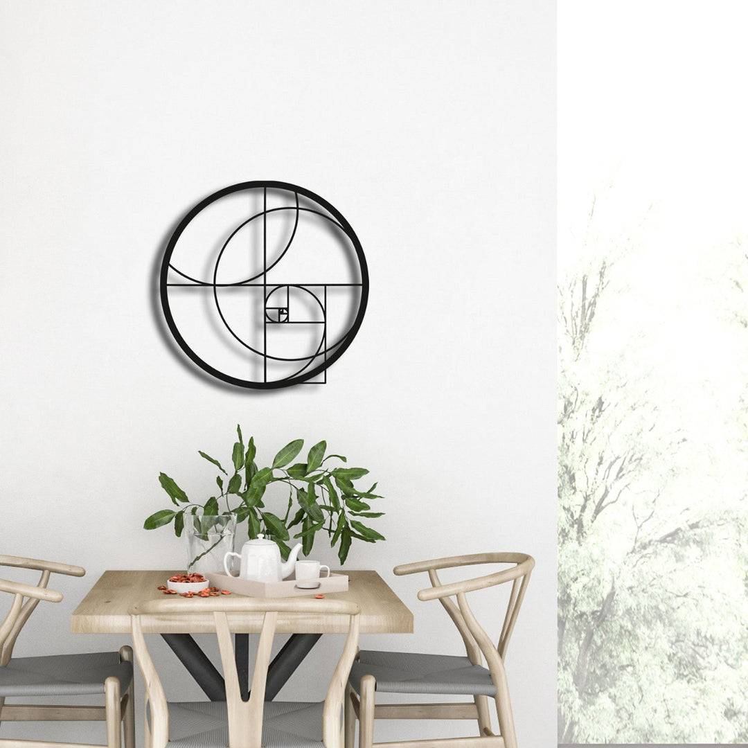 Japandi stijl geometrische wanddecoratie