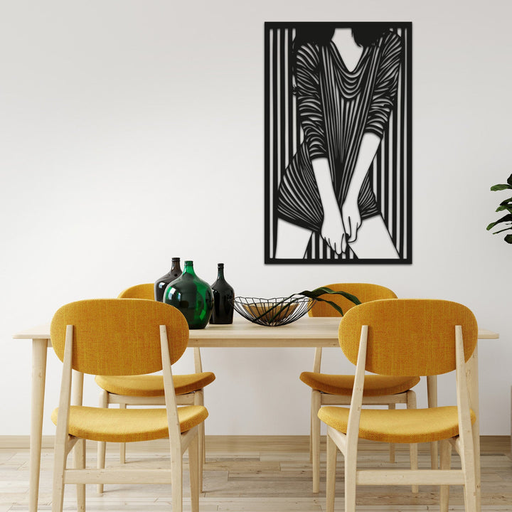 Japandi stijl minimalistische wanddecoratie metaal