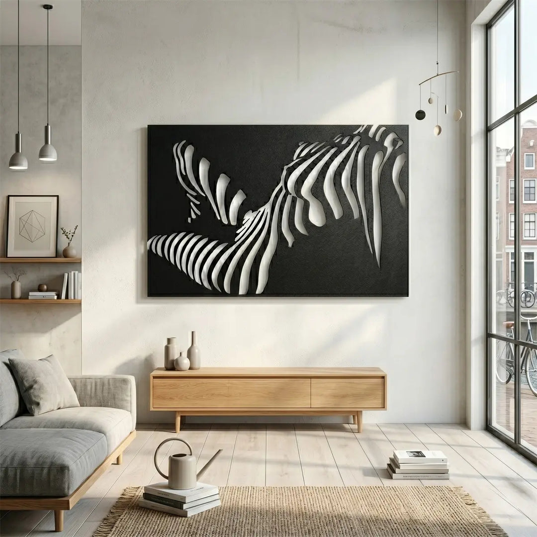 Luxury bathroom decor relax in the shade black metal art