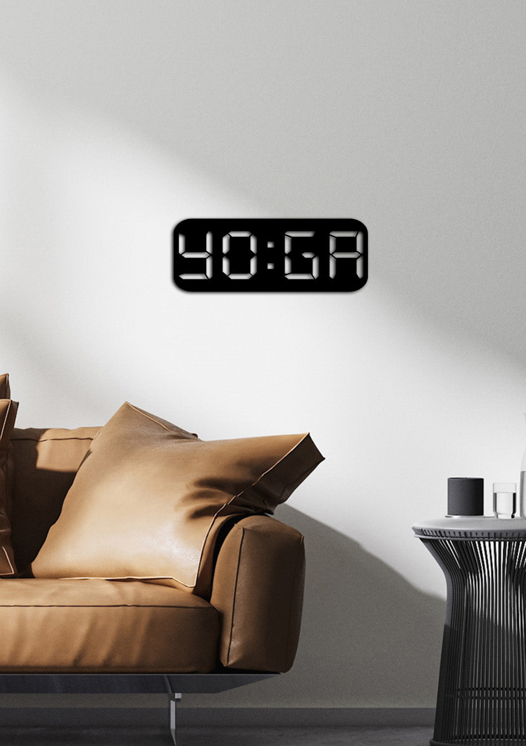 Strak en modern digitaal design voor een minimalistisch zen interieur. Sleek modern digital design for a minimalist zen interior.