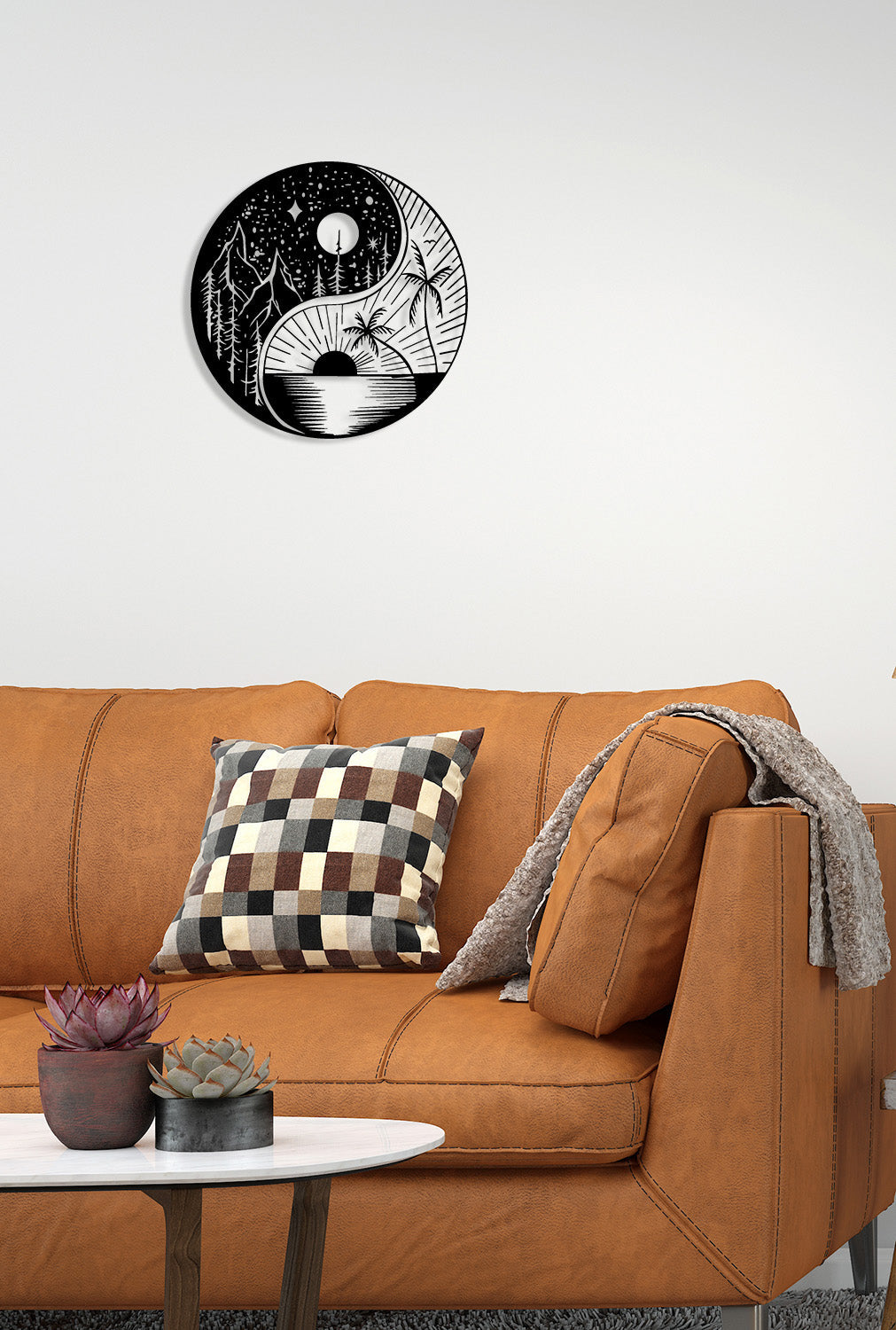 Modern en betekenisvol Yin Yang design voor een eigentijds interieur. Modern and meaningful Yin Yang design for a contemporary interior.