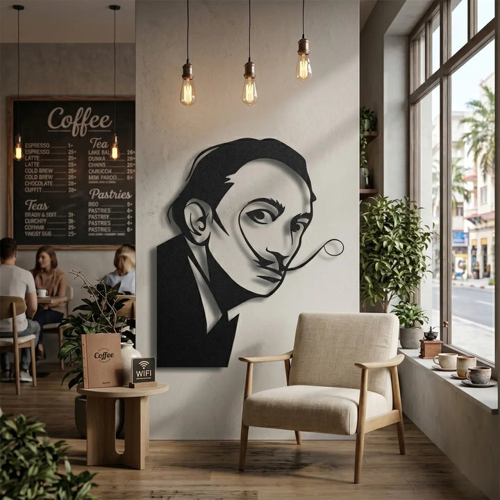 Minimalist luxury home art Salvador Dali abstract steel decor