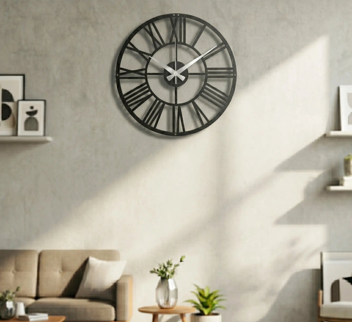 Minimalist office decor industrial roman wall clock premium hands