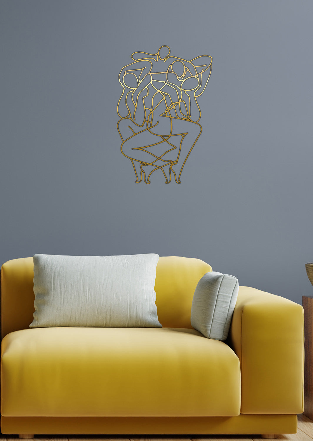 Minimalistische wanddecoratie mensen metaal