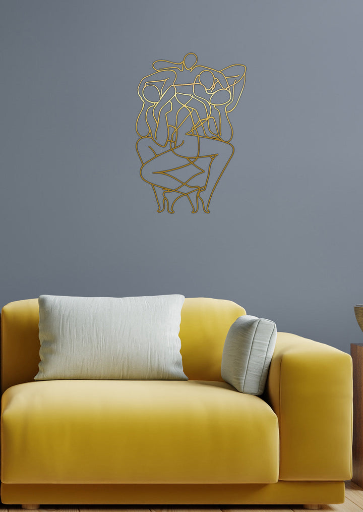 Minimalistische wanddecoratie mensen metaal