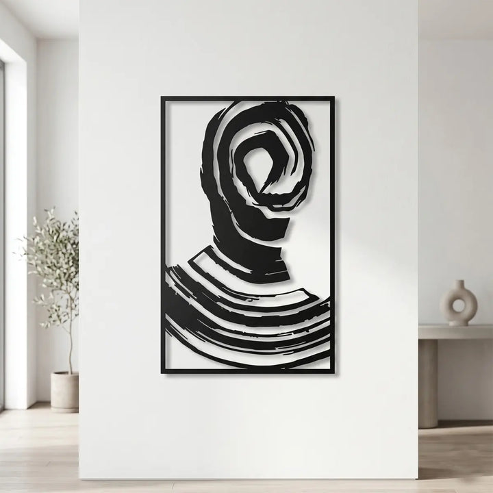 Modern Macbeth 3D shadow effect metal wall decor