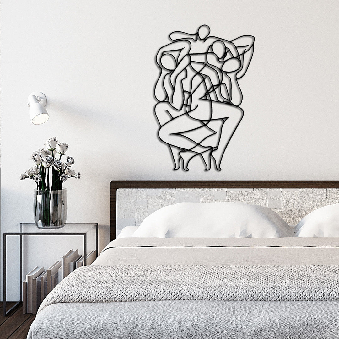 Modern Whimsical Dance metal wall art 3D shadow effect