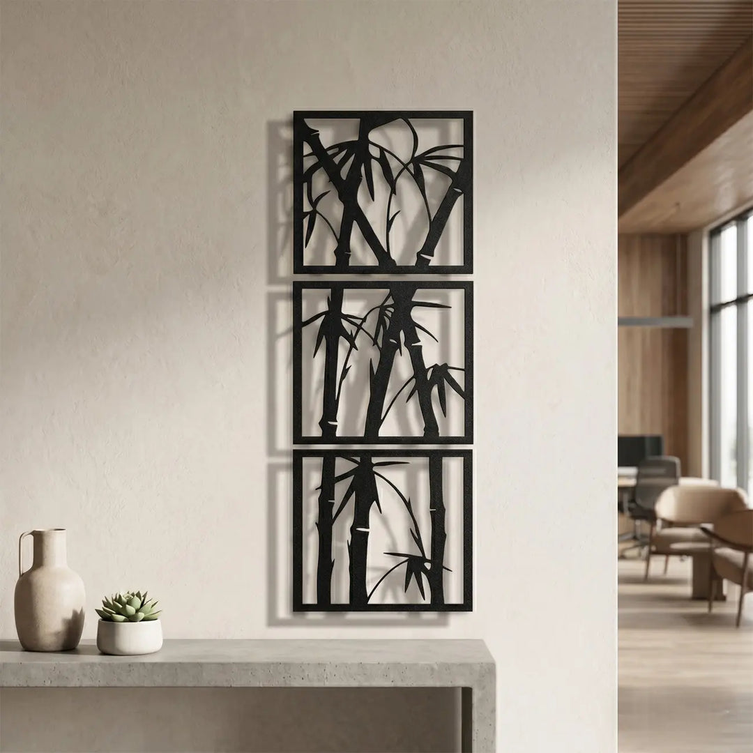 Moderne luxe duurzaam ijzer wandobject black zen cadeau yoga housewarming