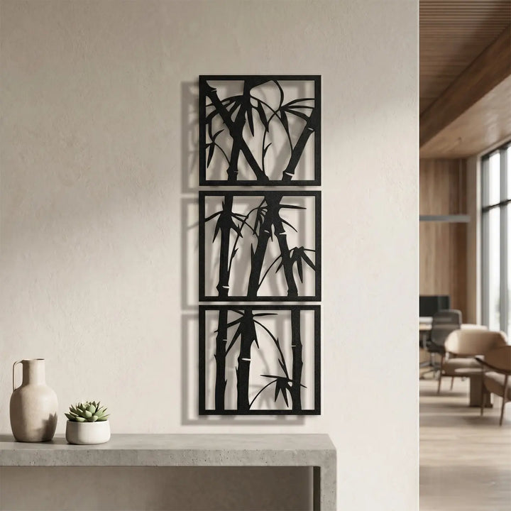 Moderne luxe duurzaam ijzer wandobject black zen cadeau yoga housewarming