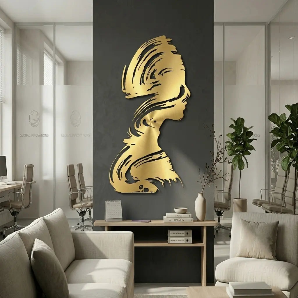 Moderne vrouwen kunst wanddecoratie gold