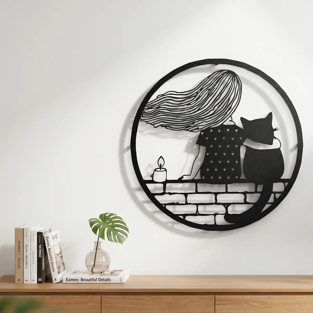 Geef uw gasten een warm welkom in de hal of entree met deze prachtige ronde metalen wanddecoratie die pure vriendschap uitstraalt.