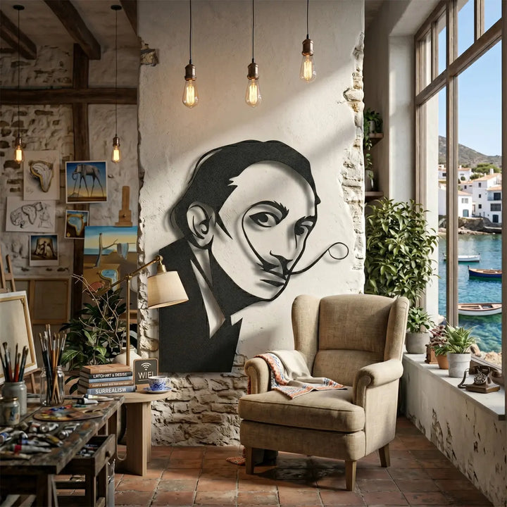 Salvador Dali 3D shadow effect metal wall decor 57x73cm