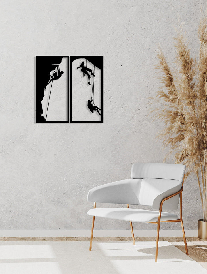Symbolische wanddecoratie voor het bereiken van doelen en het overwinnen van uitdagingen. Symbolic wall decor for achieving goals and overcoming challenges.