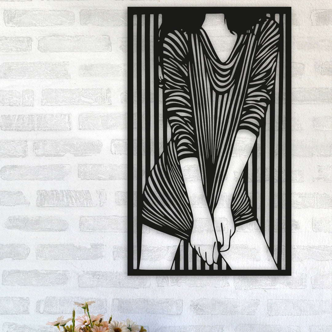 Sustainable luxury black metal wall decor for bedroom